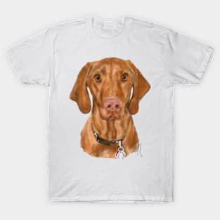Young Vizsla Puppy Dog from sketch to portrait T-Shirt